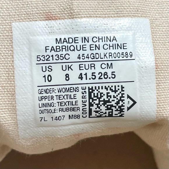 Converse All Star 'Snowflake Sparkle' High-Top Sneakers Canvas Women’s Size 10 - Picture 11 of 11